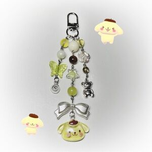 ✿ Pompompurin bow keychain ✿